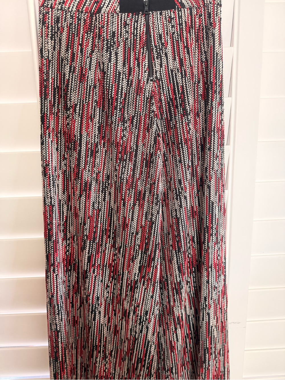 Alice and Olivia Black, White & Red wide leg pants